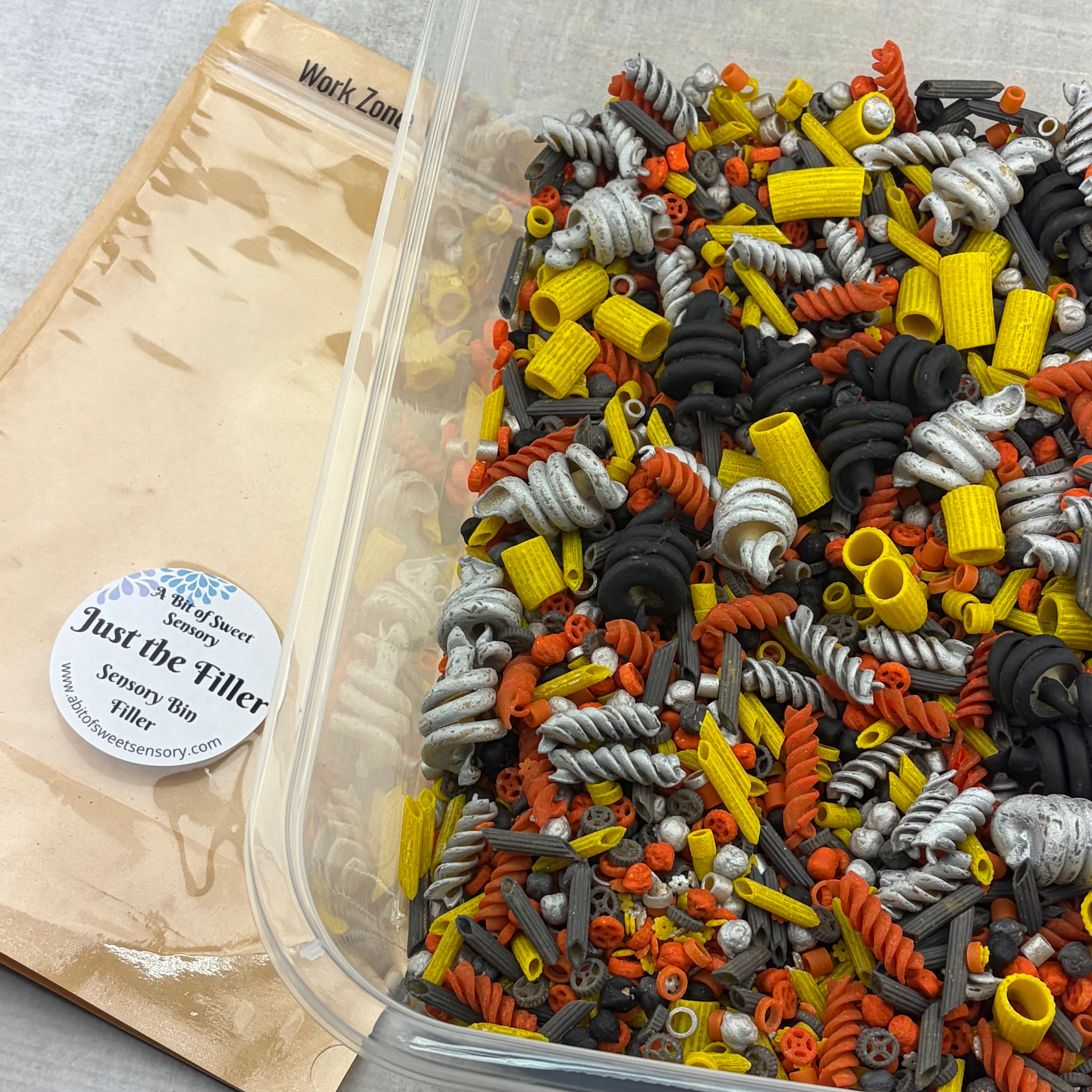 Work Zone Just the Filler Sensory Bin Filler
