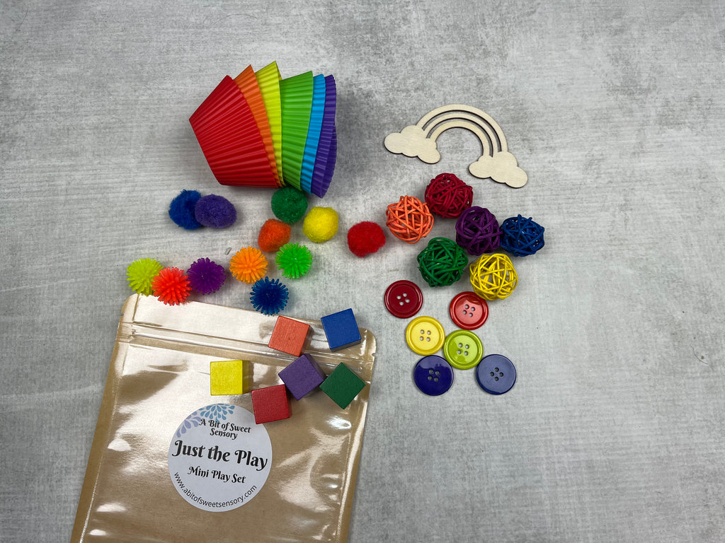 Rainbow Sorting Just the Play Mini Play Kit