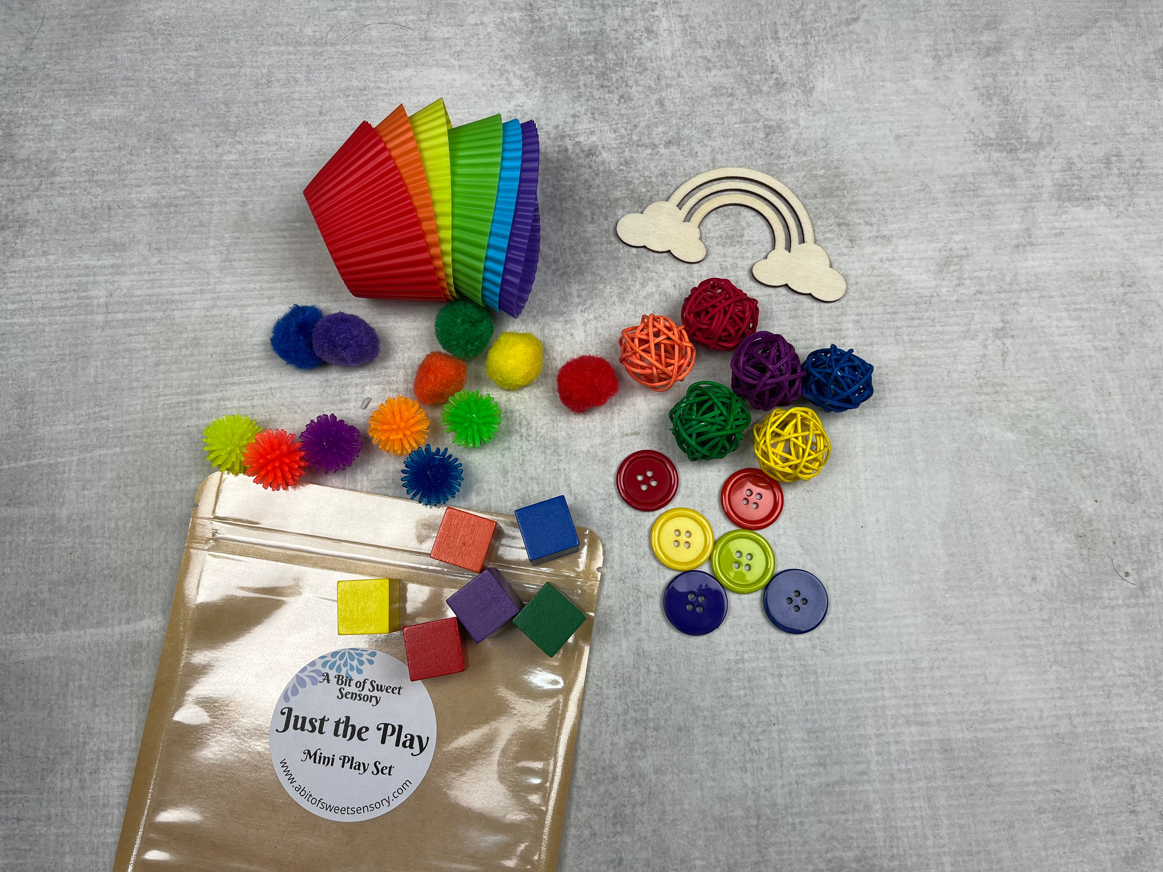 Rainbow Sorting Just the Play Mini Play Kit