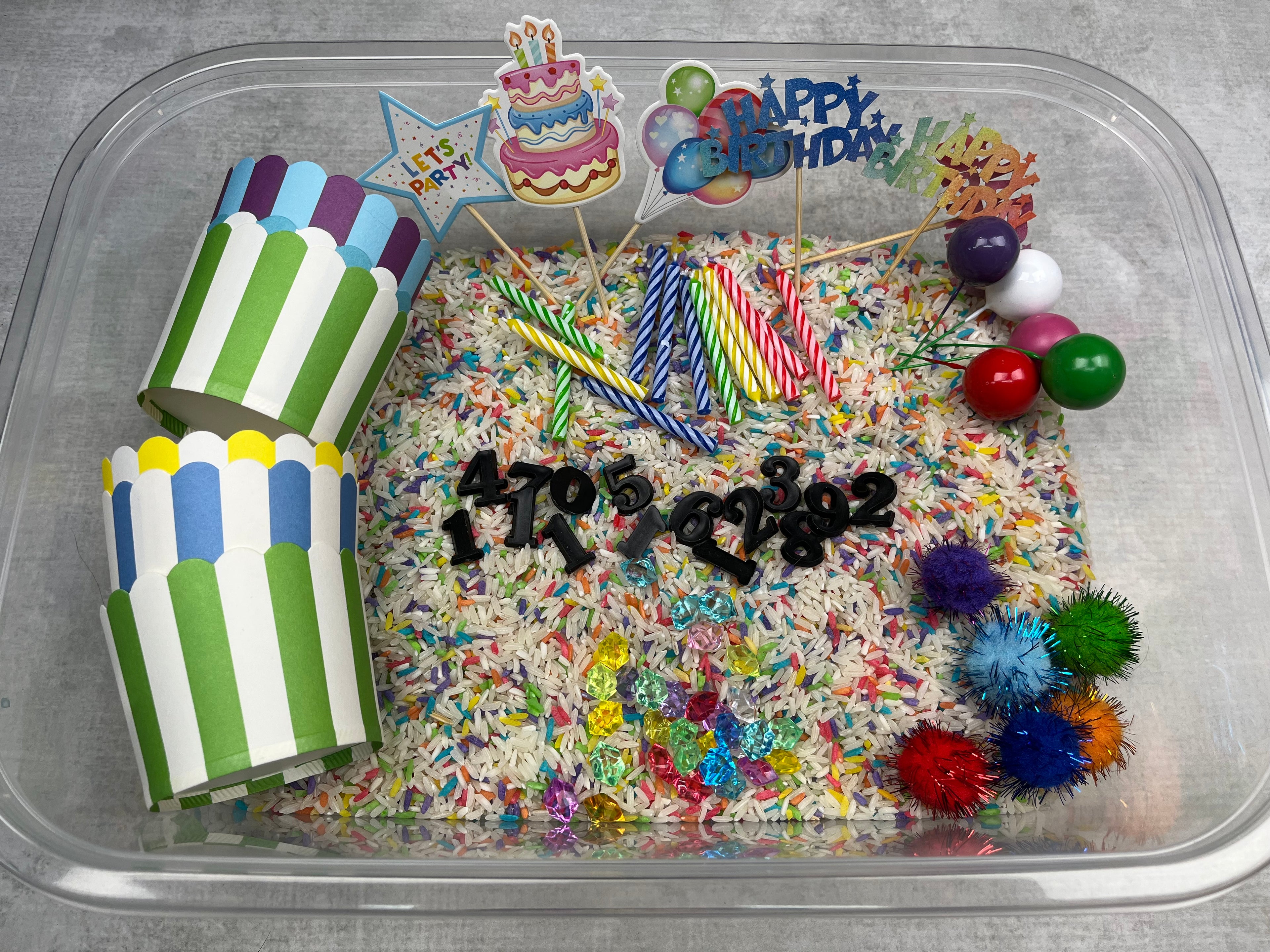 Happy Birthday! Sensory Bin Kit