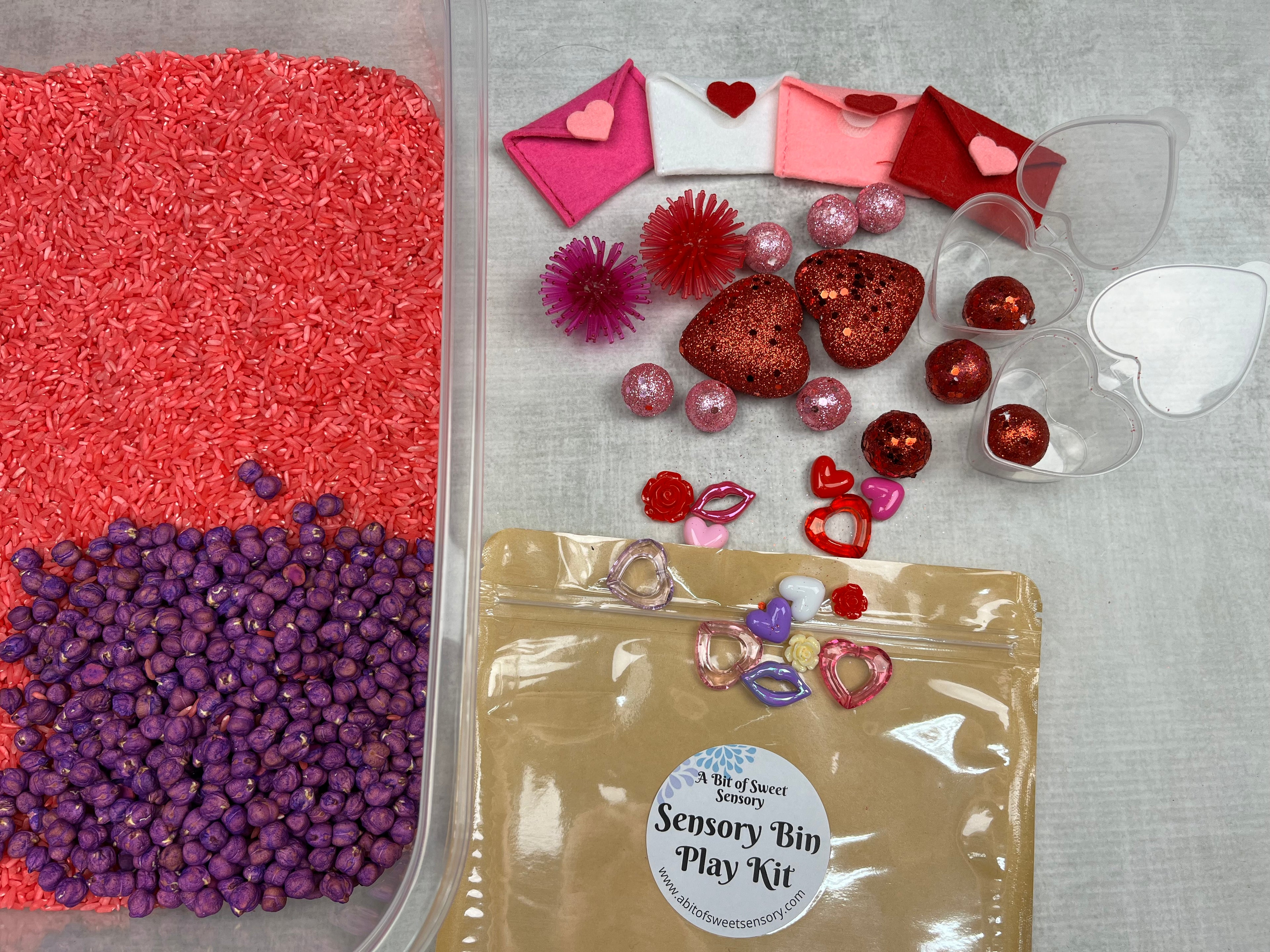 Valentines Sensory Bin Kit