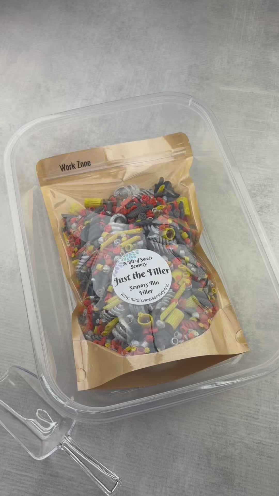 Work Zone Just the Filler Sensory Bin Filler